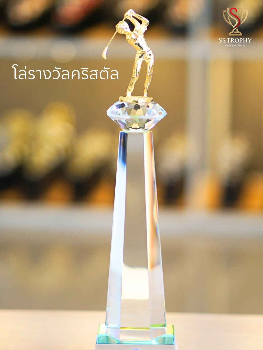The Diamond Swing K9 Crystal Trophy
